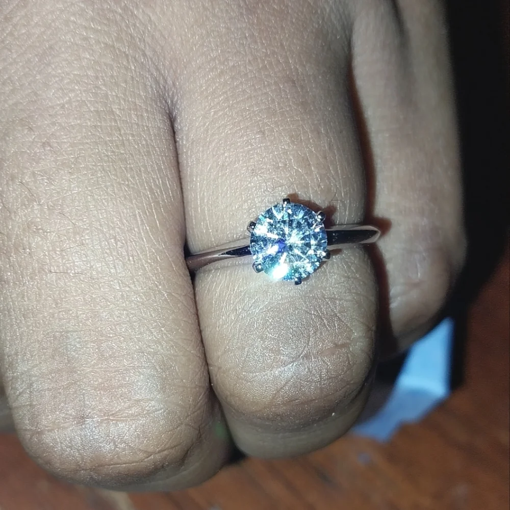 925 sterling silver Diamond wedding ring.